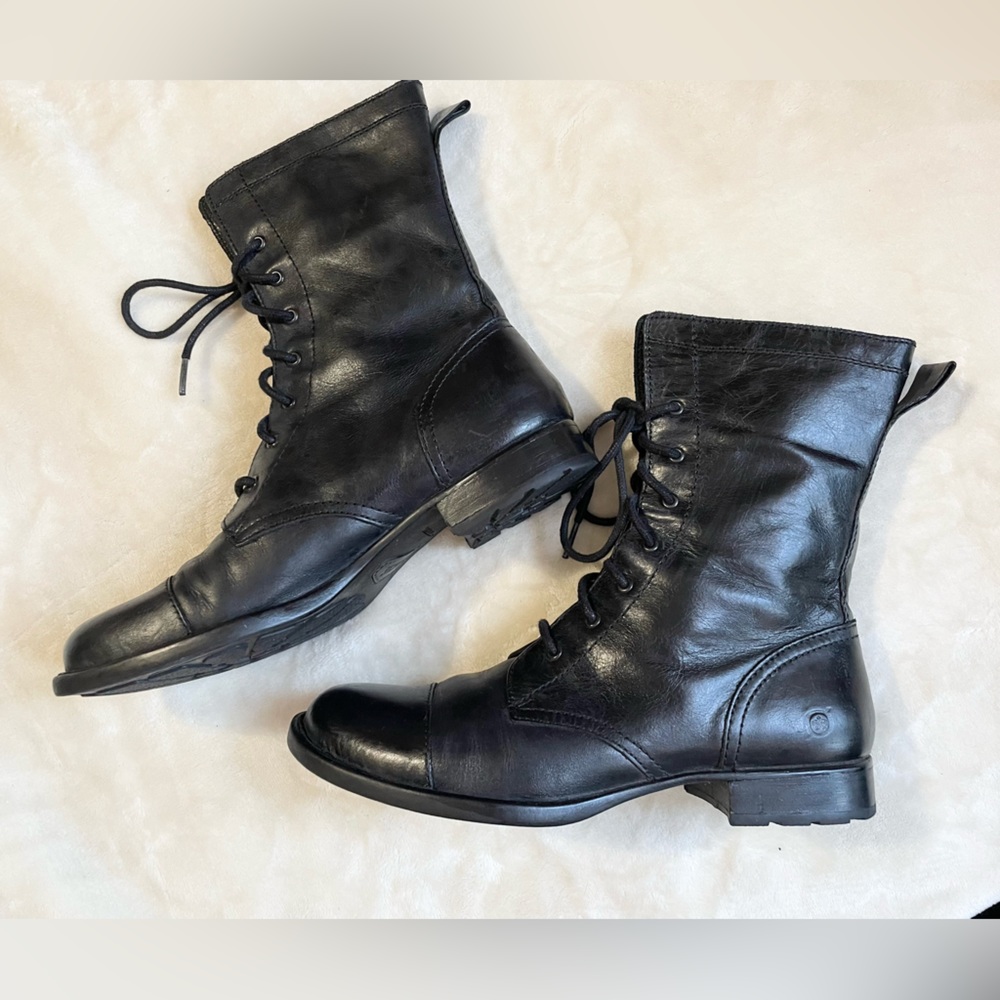 Born Black Womens Livingston Military style Boots Size 8/8.5